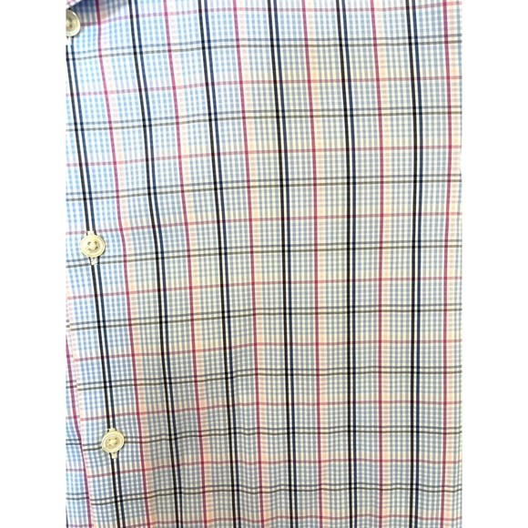 Bonobos Blue Plaid Pattern Men's 17-36 Stretch Slim Fit - Picture 13 of 13